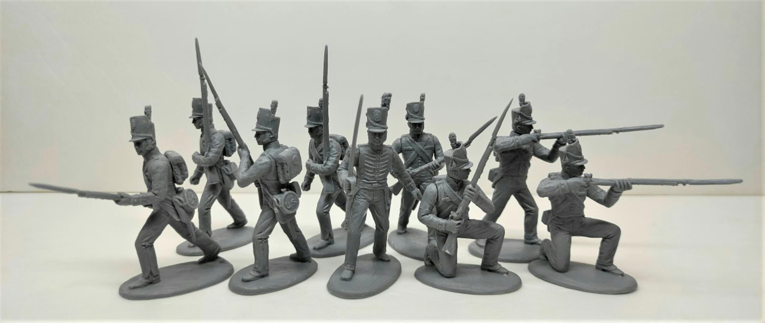 Expeditionary Force War of 1812 Frontiersmen in Hunting Shirts Expeditionary Force War of 1812 Frontiersmen in Hunting Shirts