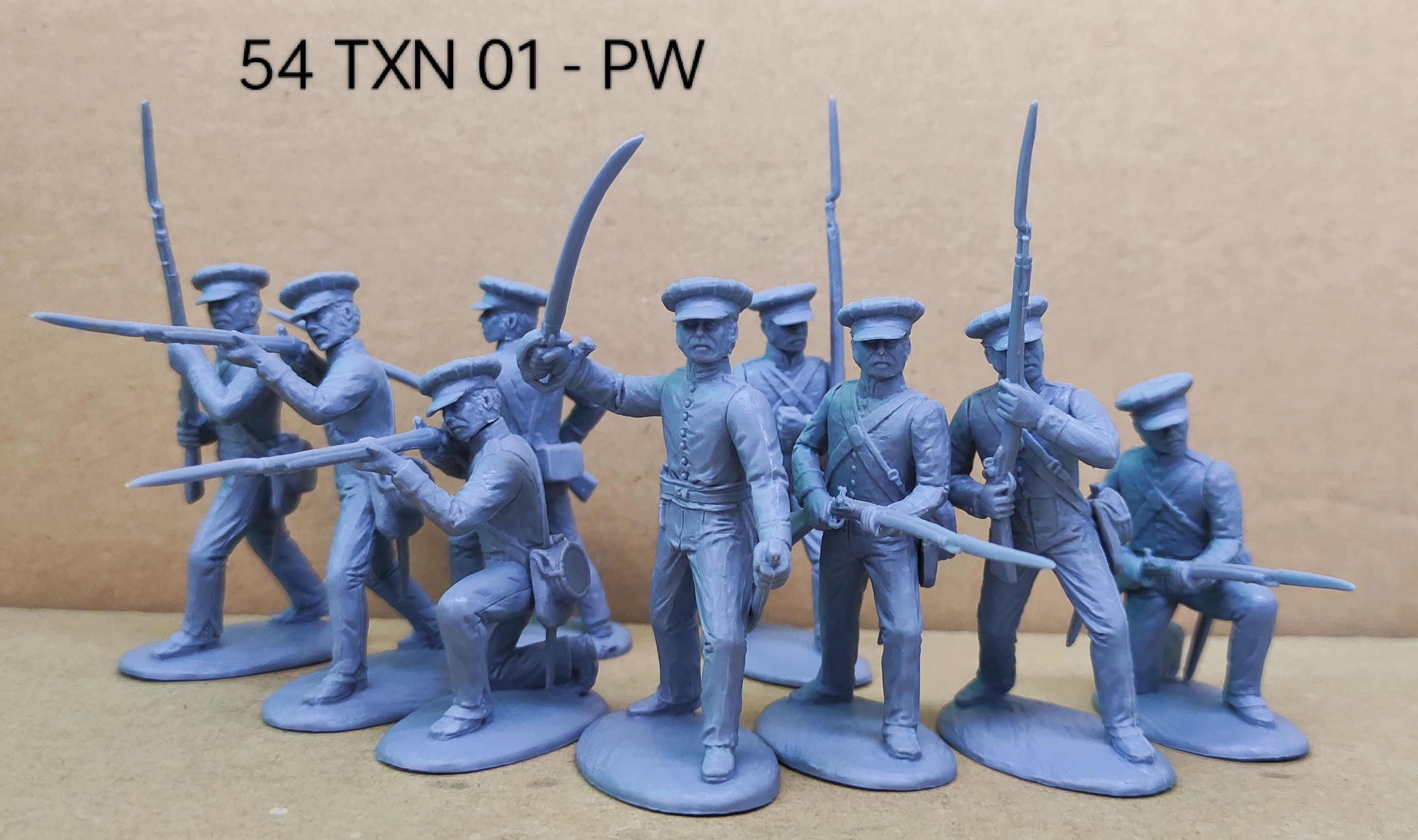 54 TXN 01-PW   Texian Infantry (Pinwheel Cap)