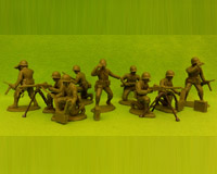60P WW2-AMC 03 PH Machine-Gun Section(Plain Helmets)